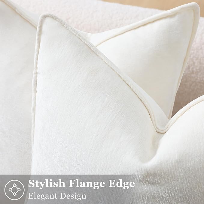 decorUhome Summer Couch Euro Sham Throw Pillow Covers 26x26 Set of 2,