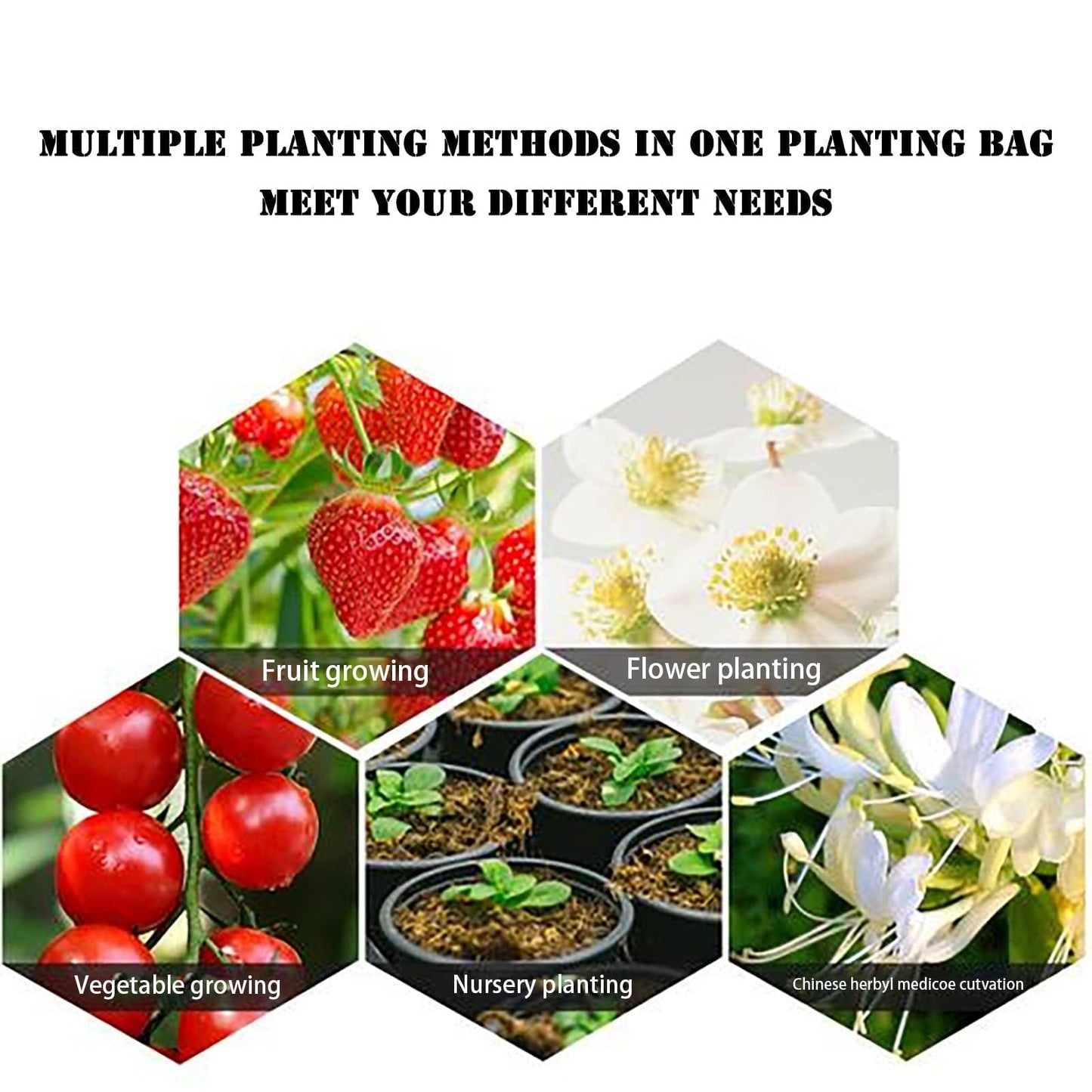 2024 Hanging Strawberry Planter - Upside-Down Patio Garden Tomato Grow Bags With Handle for Outdoor (3)