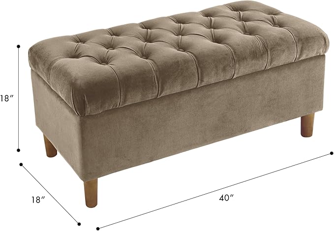 Homepop Home Decor | Tufted Ainsley Button Storage Ottoman Bench
