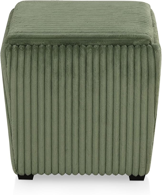 Furniture of America Lennox Modern Chenille 17-inch Square Storage Ottoman