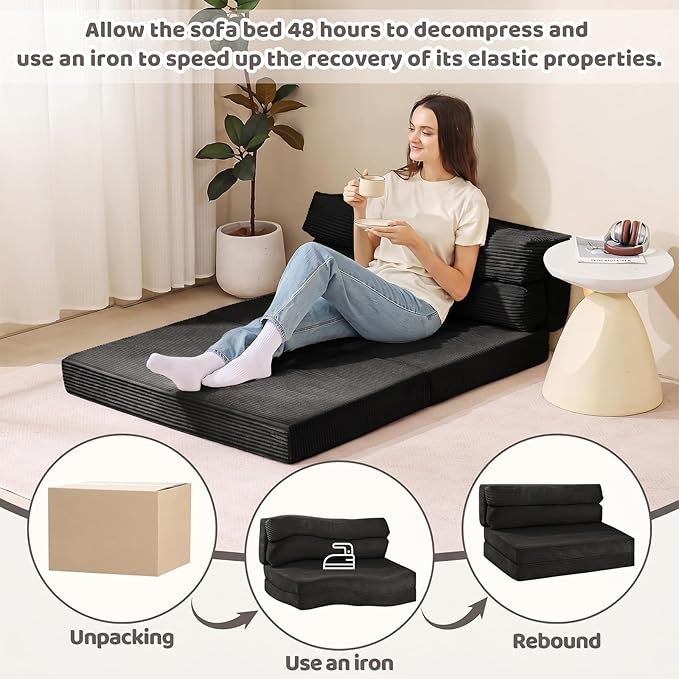 JUIKURY Folding Sofa Bed, Convertible Sleeper Chair