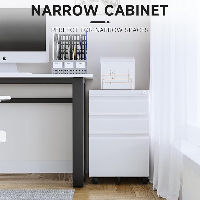 Letaya 3 Drawer Mobile File Cabinet