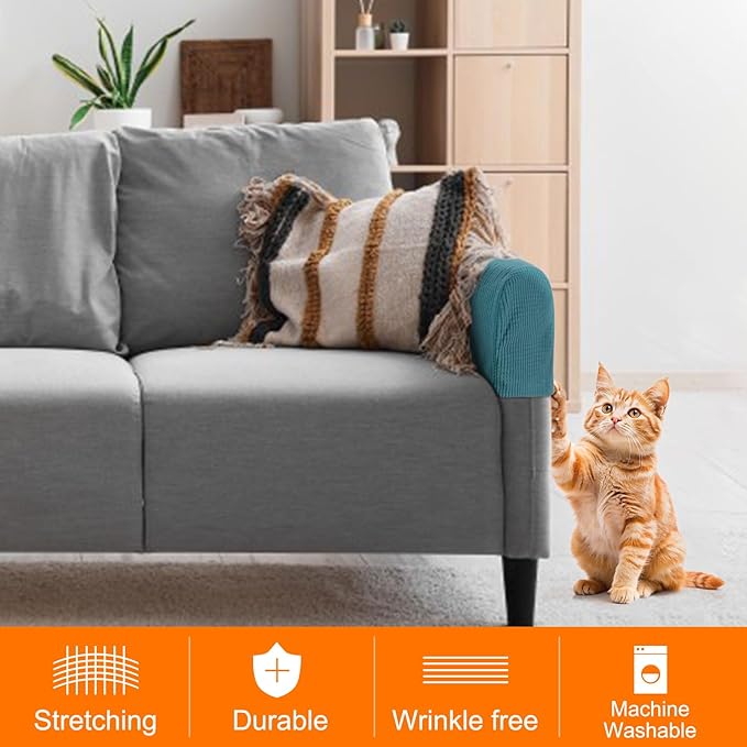 uxcell Stretch Armrest Covers Armchair Anti-Slip