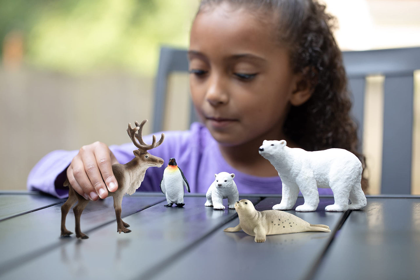 Schleich Wild Life - 5PC Arctic Animal Toy Bundle with Penguin, Reindeer, Seal, Polar Bears - Animal Figurine Starter Set for Snow Safari Imaginative Play - Educational Toys for Kids Ages 3+ | 77421