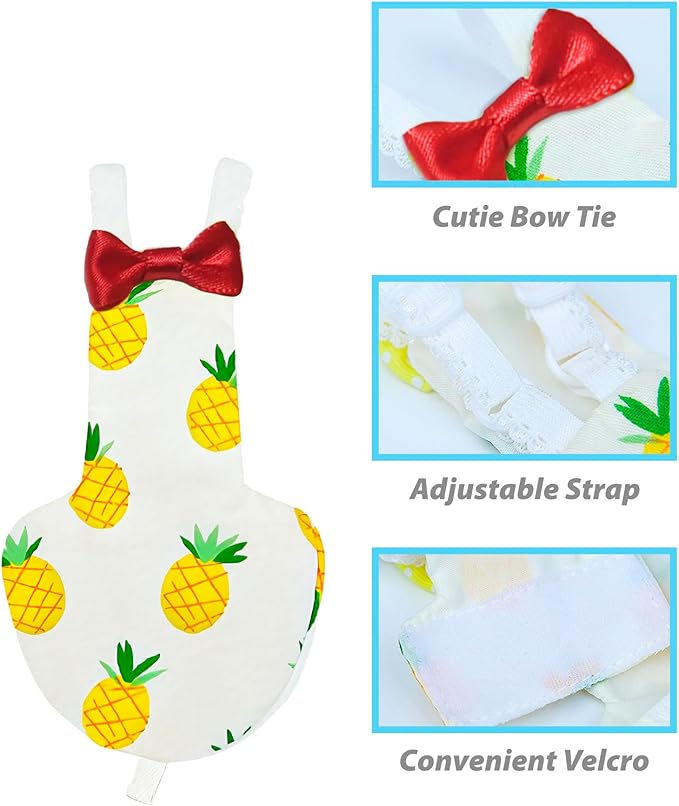 UKJENT Bird Diaper Protective Parrot Nappy 2 Pack, Reusable Outdoor Flight Suit with Waterproof Inner Layer, Machine Washable Cute Urine Wet Suit for Parrots Medium(M)