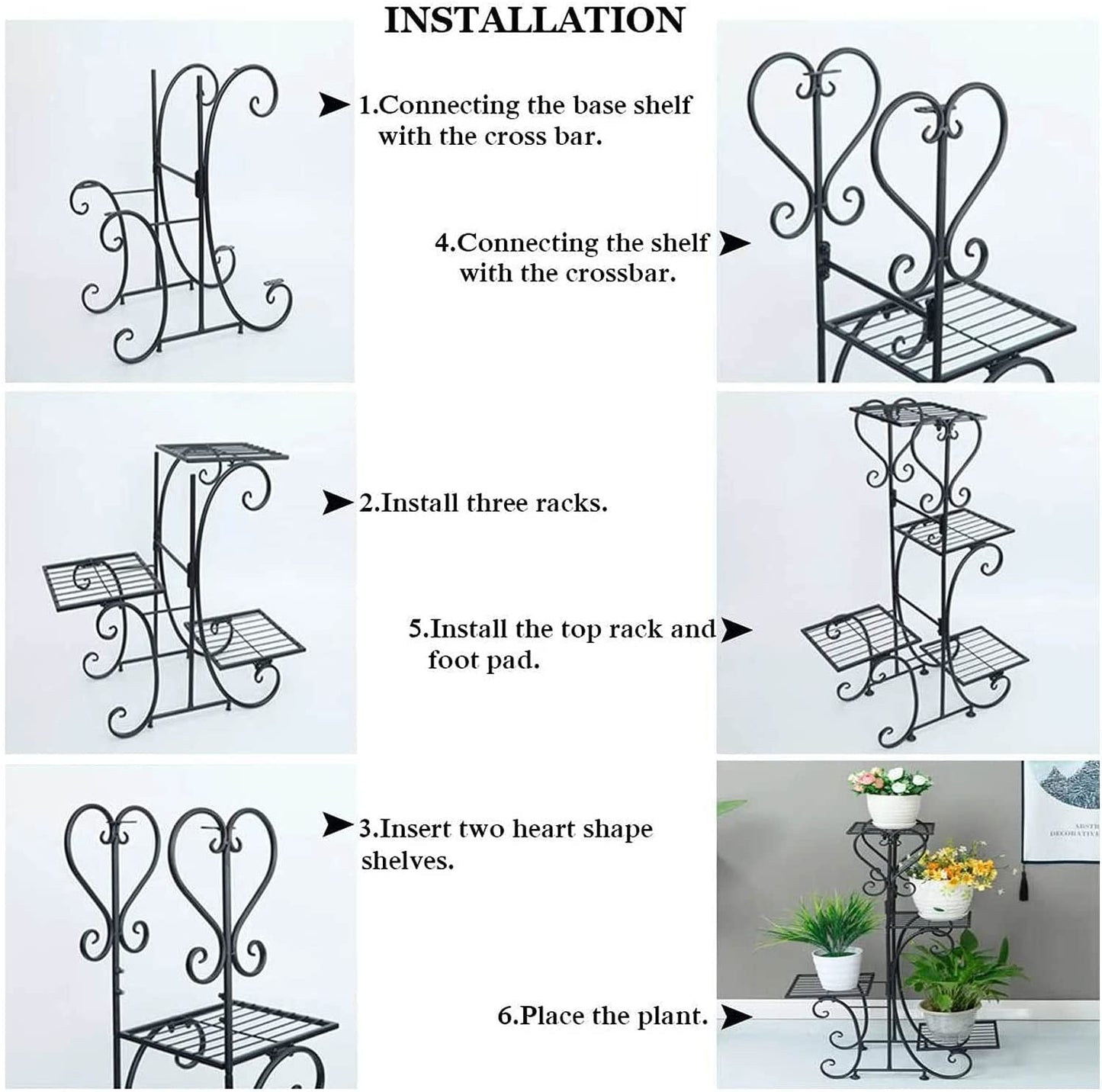 ZEELYDE Plant Stand,Tricycle Plant Stand Flower Pot Cart Bicycle Holder Rack for Home Garden Patio Flower Shelf