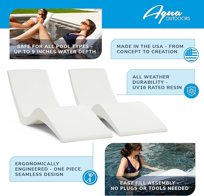 Aqua Outdoors Pool Chaise Lounge Chairs