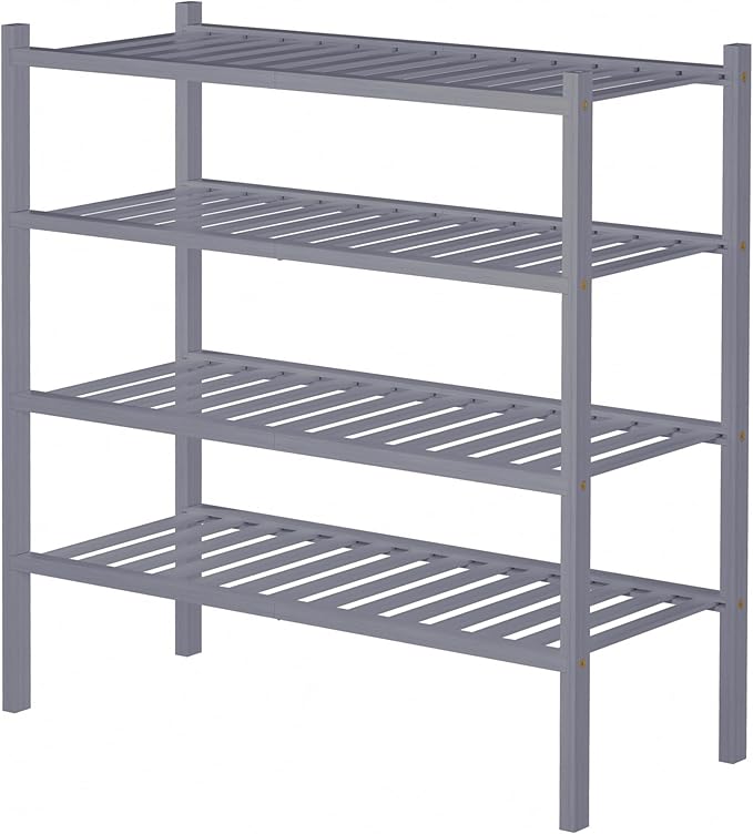 ROMGUAR CRAFT 4 Tier Bamboo Shoe Rack