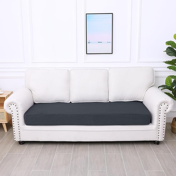 Smiry Waterproof Couch Cushion Covers, Stretch Jacquard Sectional Couch Covers