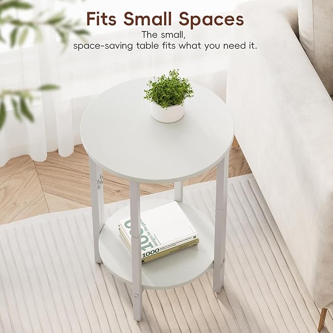 Vagusicc Side Table, Small Round End Table, Circle Table Small Round Coffee