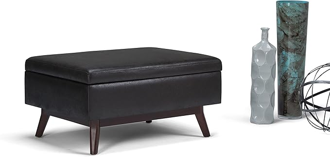 SIMPLIHOME Owen Coffee Table Storage Ottoman