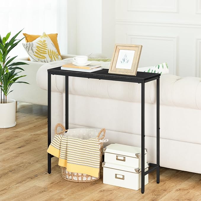 HOOBRO Narrow Console Table, 29.5" Small Entryway Table, Thin Sofa Table