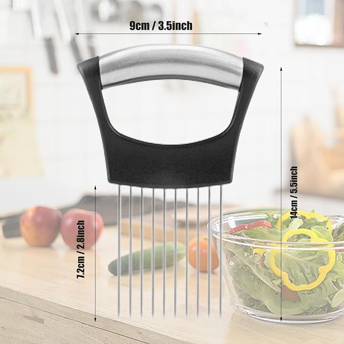 2Pc Onion Slicer Holder, Onion Holder for Slicing, Lemon Slicer Onion Cutter for Slicing, Vegetable Cutter for Potato and Tomato, Food Slicer Assistant Tool for Slicing Fruit Lemon and Meat
