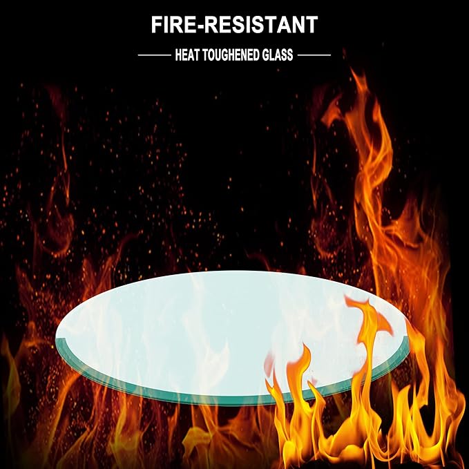 17" Round Tempered Glass Table Top