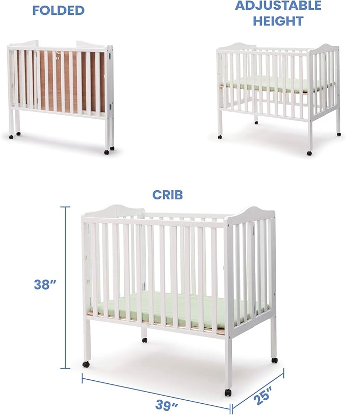 Delta Children Folding Portable Mini Baby Crib