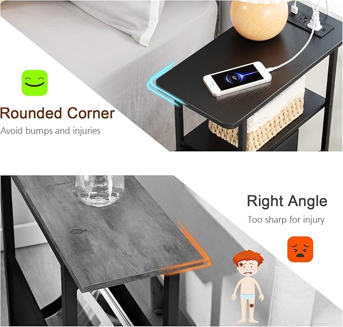 LOAKEKEL Narrow End Table Living Room