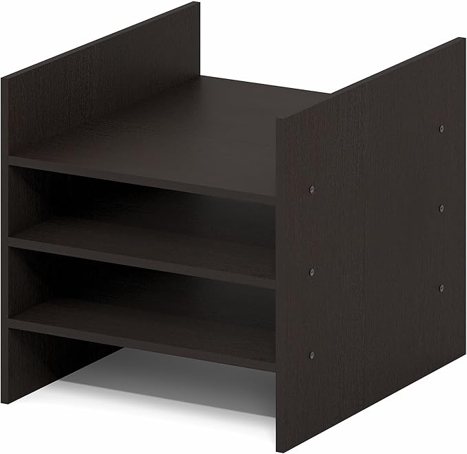 Furinno Cubicle Cube Insert, 3-Shelf Cube Organizer, 3-Tier Shelf Accessory
