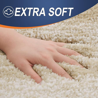 OLANLY Bathroom Runner Rugs Mat 47x24, Extra Soft Absorbent Microfiber Bath Rugs, Rubber Backing, Quick Dry, Washable Long Bath Mats for Bathroom Floor, Tub and Shower, Home Decor Accessories, Tan