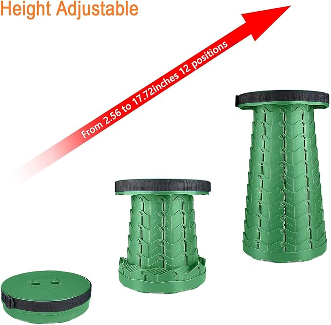 Boreeman Upgraded Folding Stool Lightweight Yet More Sturdy