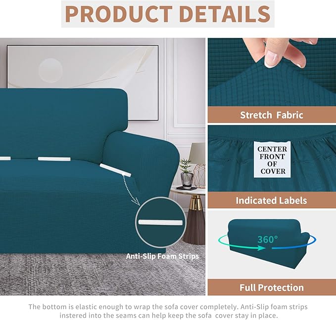 Easy-Going 100% Waterproof Couch Cover, Dual Waterproof Sofa Cover, Stretch