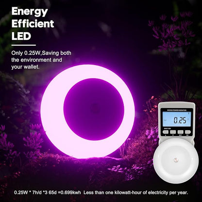 fesnne Night Light, Night Lights Plug into Wall, Dusk to Dawn Sensor, Pink Led Night Light 0.5W, 8 Pack Nightlight for Adults, Bedroom, Bathroom, Hallway, Kitchen
