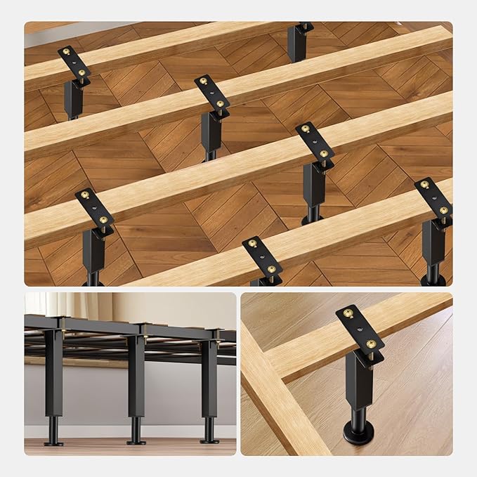 Bed Support Legs, 7.3-12 in Heavy Duty Metal Furniture Feet