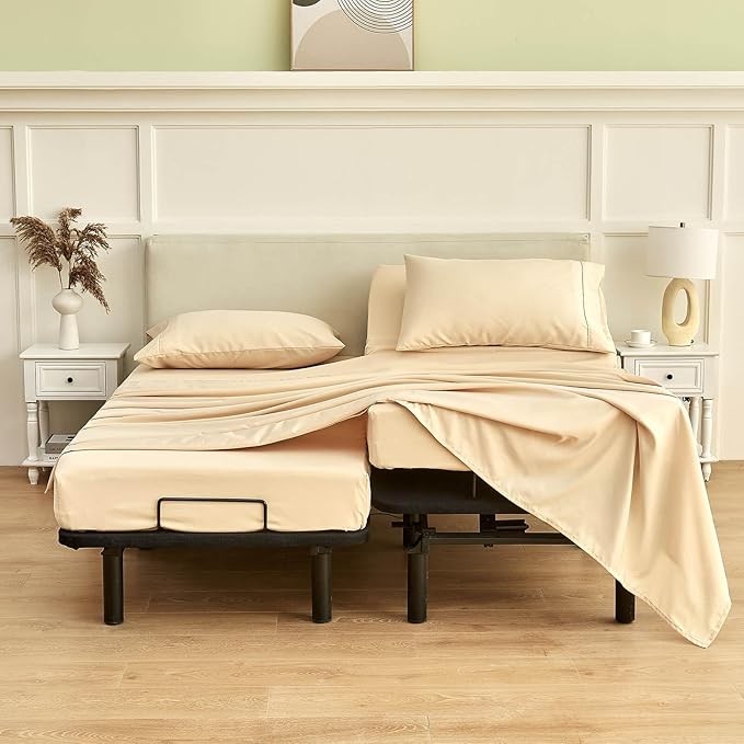 Kingnex Split California King Sheets Set