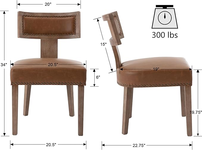 VESCASA Faux PU Leather Upholstered Dining Chairs