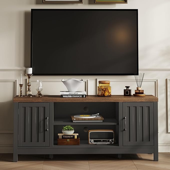 ChooChoo Farmhouse TV Stand for Televisions up to 55 inches, Entertainment