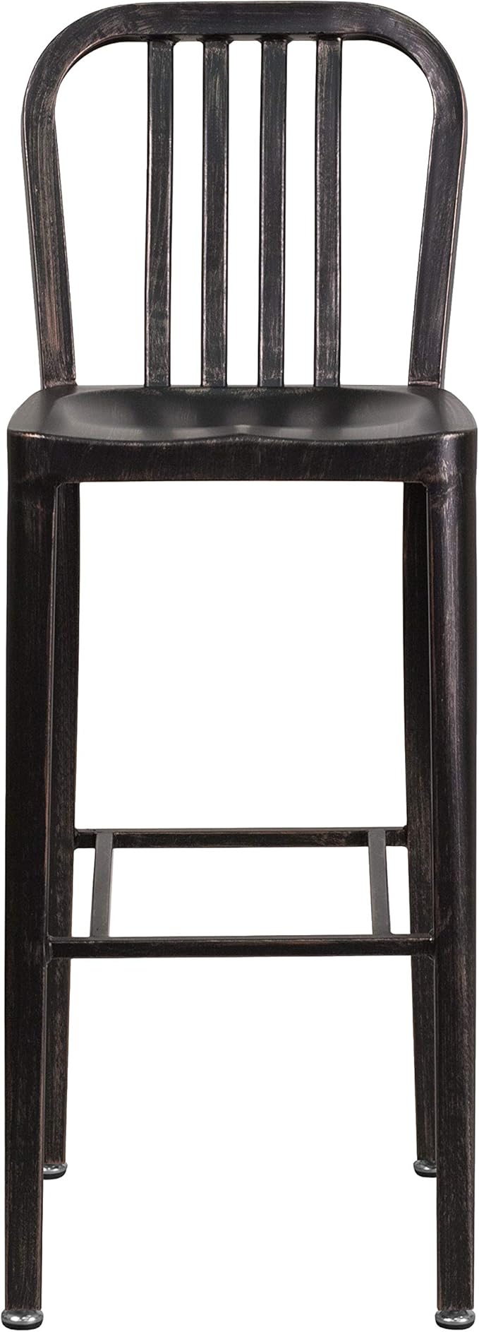 Flash Furniture Gael Commercial Grade 2 Pack 30" High Black-Antique Gold Metal