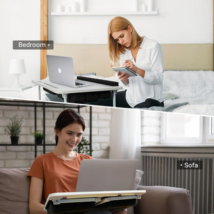 Lap Desk for Laptop with Cushion,Folding Laptop Desk for Bed,Bed Desk,Portable Computer Lap Desk,23.62"*15.74",White