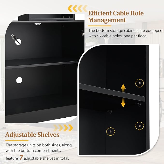Merax 97.4" W Wall Unit Entertainment Center, TV Stand