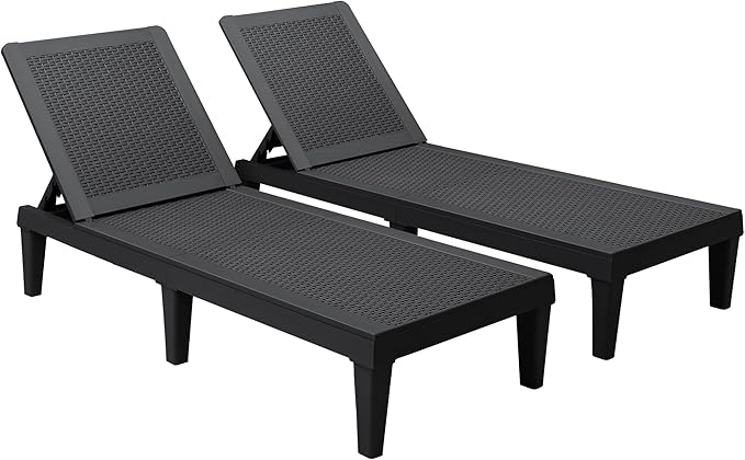 Devoko Outdoor Chaise Lounge Chair Set of 2