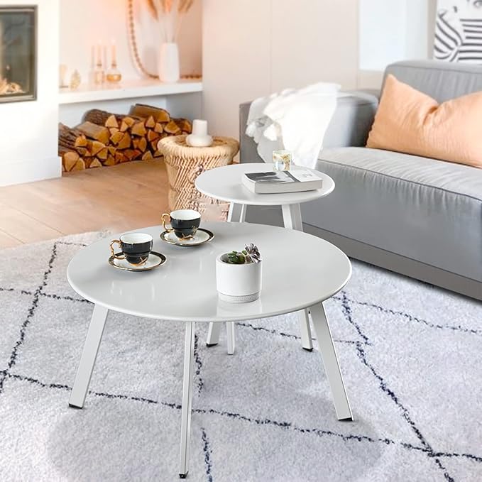 Patio Outdoor Coffee Table Set of 2