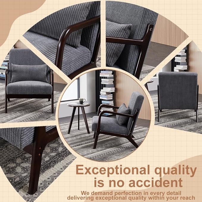 Mid-Century Modern Accent Chair & Coffee Table Set