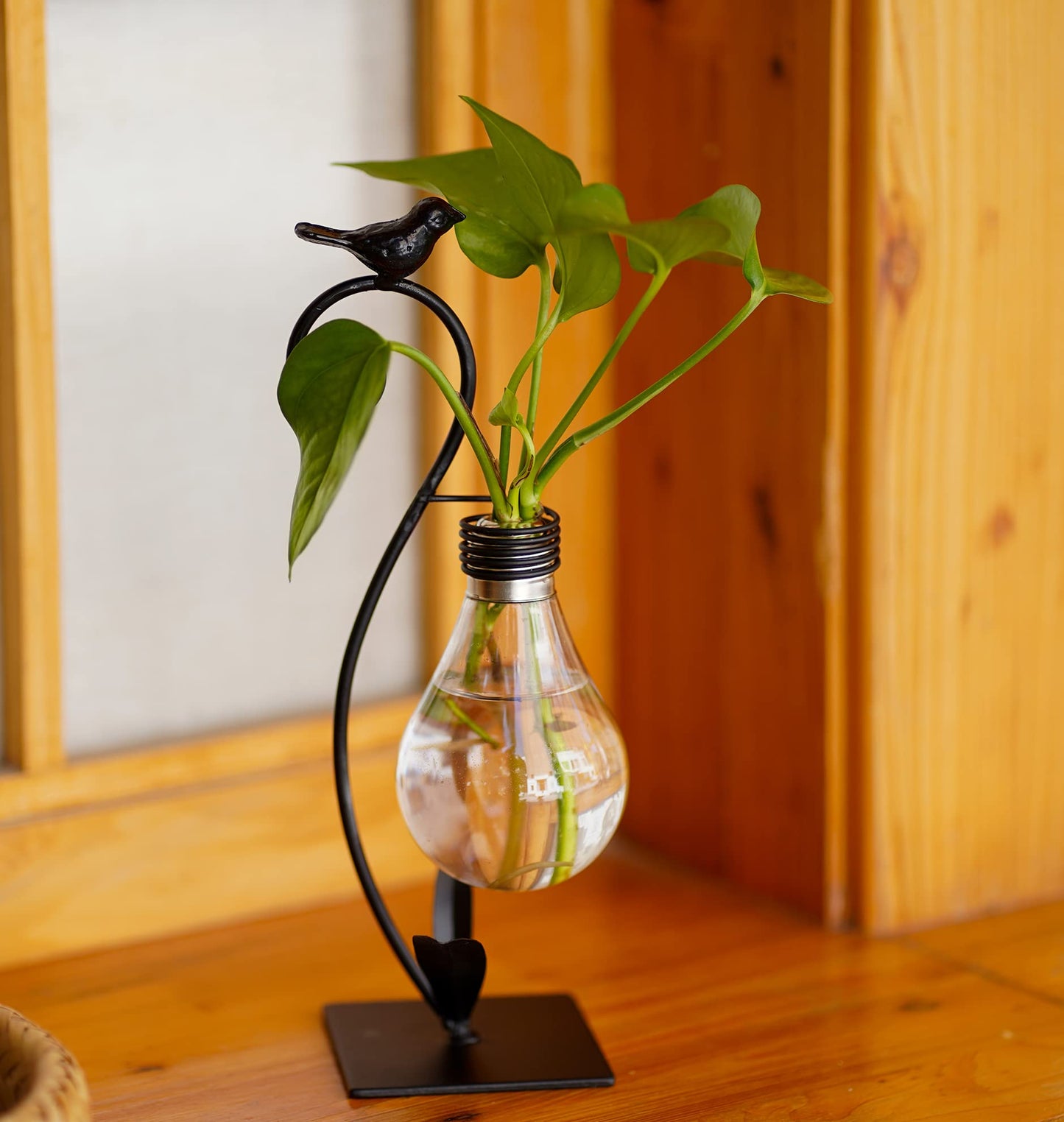 Joyathome Plant Terrarium, Hydroponic Vases for Home Decoration, Modern Creative Bird Terrarium Stand, Ideal Gifts