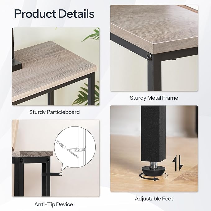 HOOBRO 2 Pack Narrow Console Table, 29.5" Small Entryway Table, Thin Long Sofa