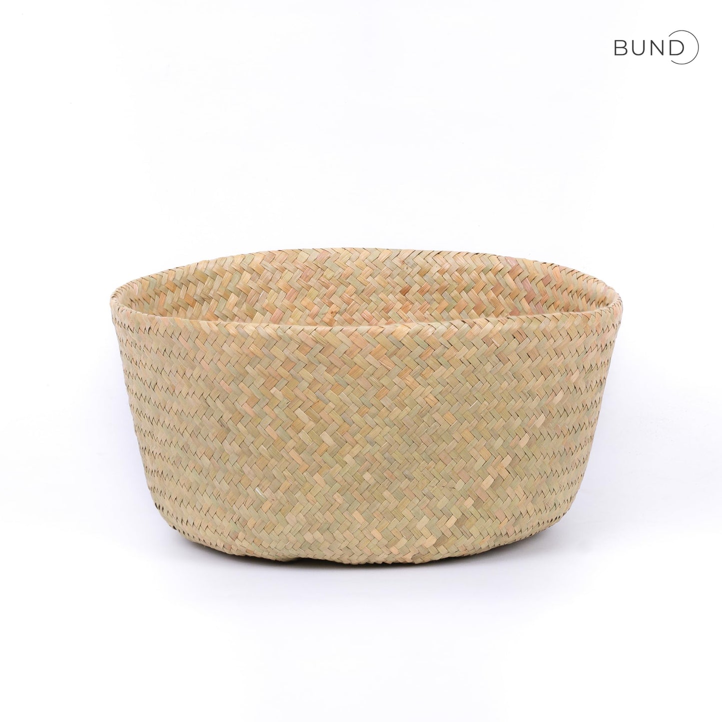 Woven Seagrass Belly Basket For Storage Plant Pot Baskets Laundry Picnic Grocery Baskets Woven Plant Pot Holder Home Decor For Storage Plants Wicker Laundry Basket (Large)