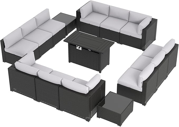 Aoxun 15 Piece Patio Furniture Set