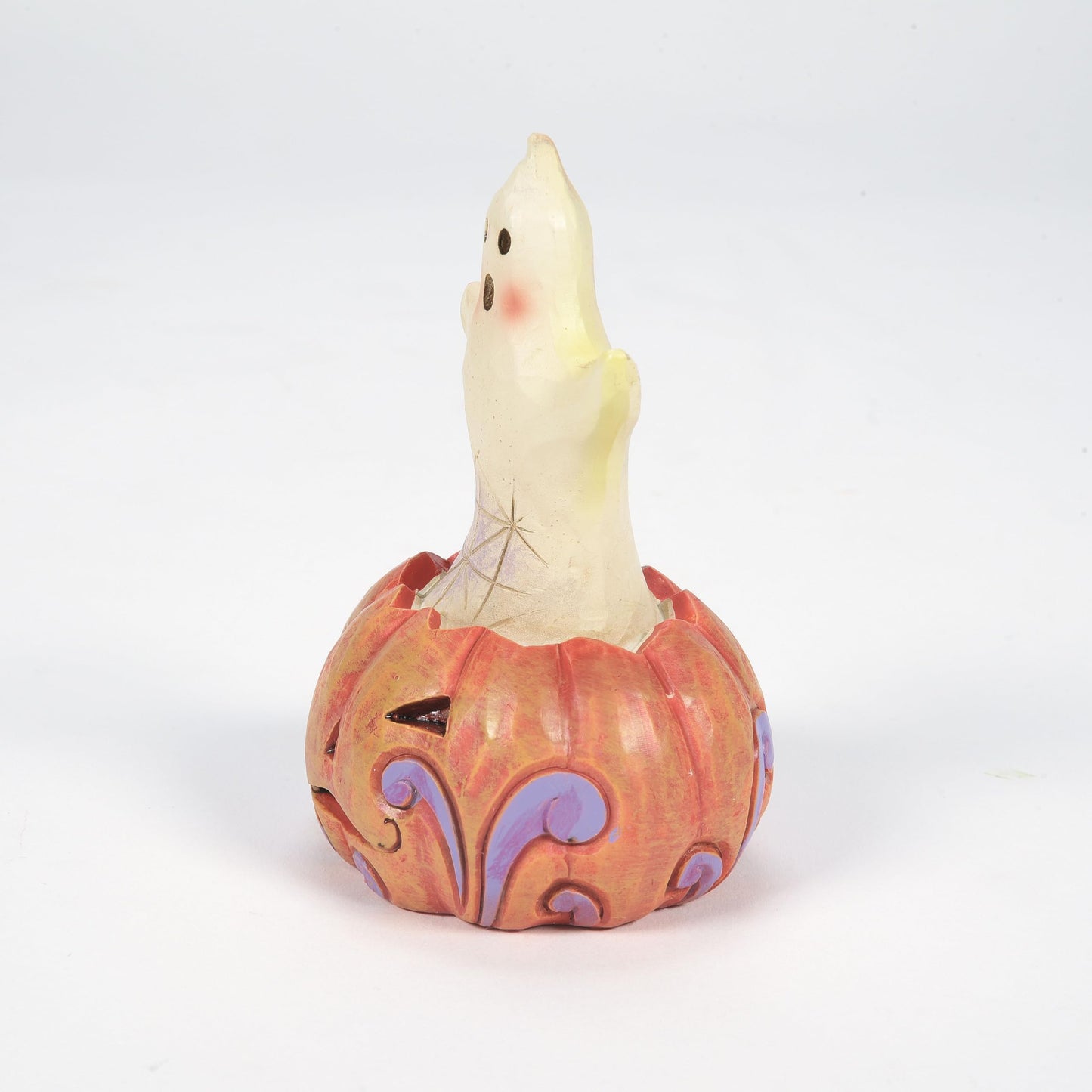 Enesco Jim Shore Heartwood Creek Ghost in Pumpkin Miniature Figurine, 3.94 Inch, Multicolor