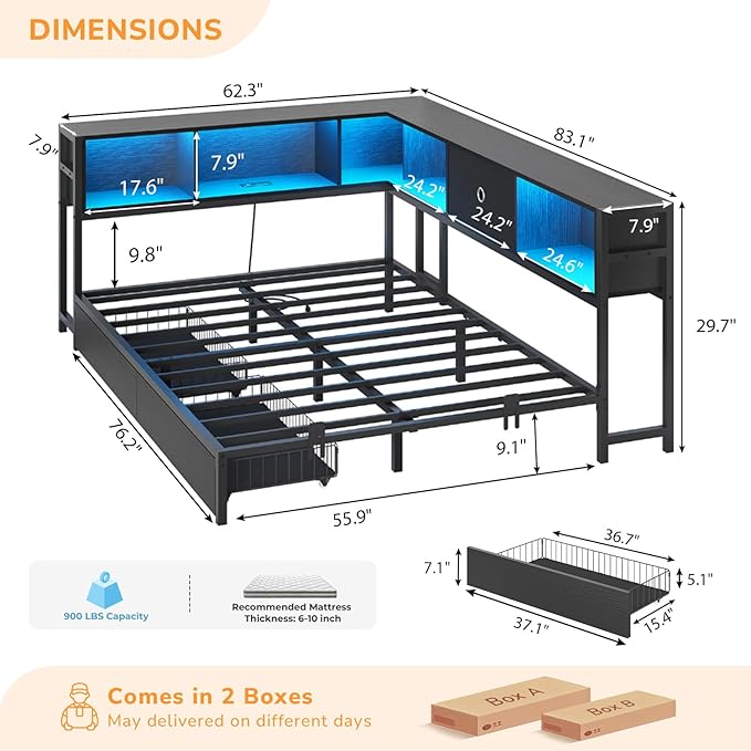 DICTAC Full Corner Bed Frame