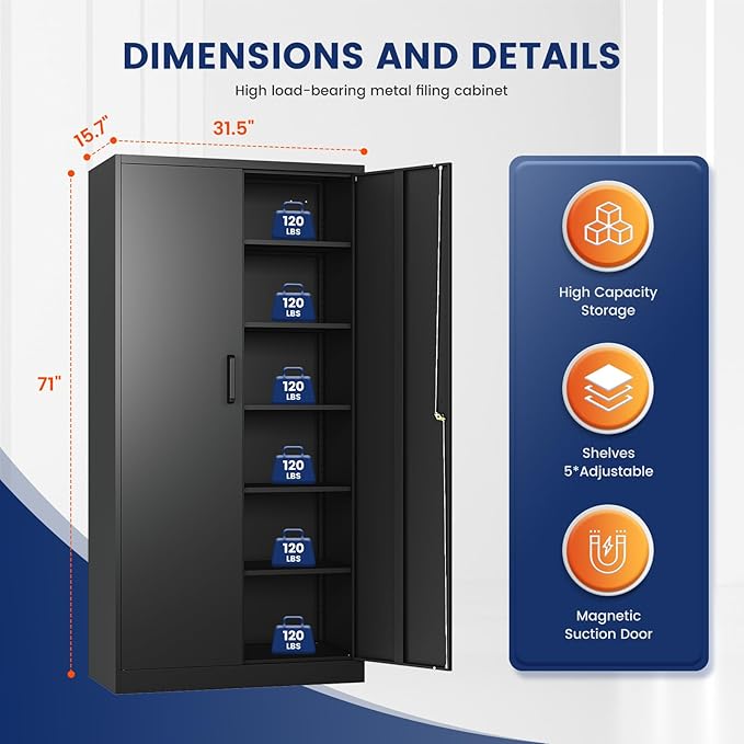 Yizosh Metal Garage Storage Cabinet