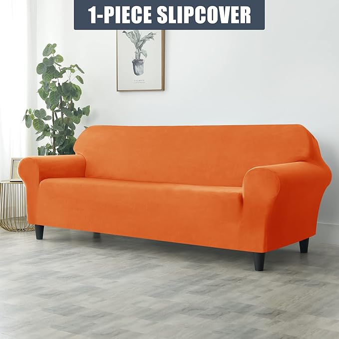 CONRUSER Stretch Sofa Slipcover, Soft Thick Velvet Couch Sofa Cover Furniture