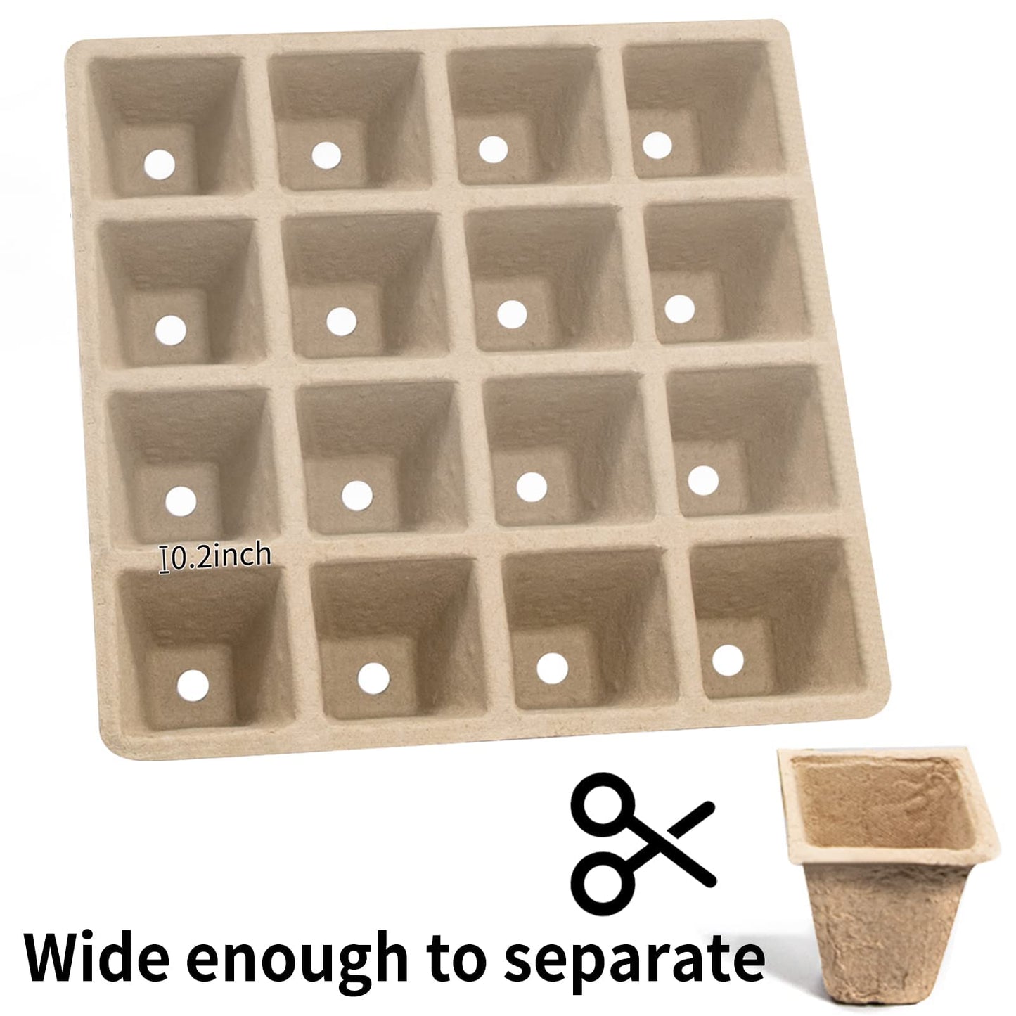 SYITCUN 320 Cells Seed Starter Tray, 20 Pack Seed Starter Kit, Peat Pots for Seedlings with 200 Plant Labels, 2 Seed Planting Tool and 1 Spray Bottle