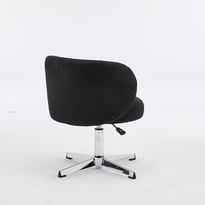 VINGLI Cute Small Swivel Desk Chair Comfy no Wheels, Ergonomic Low-Back Lumbar