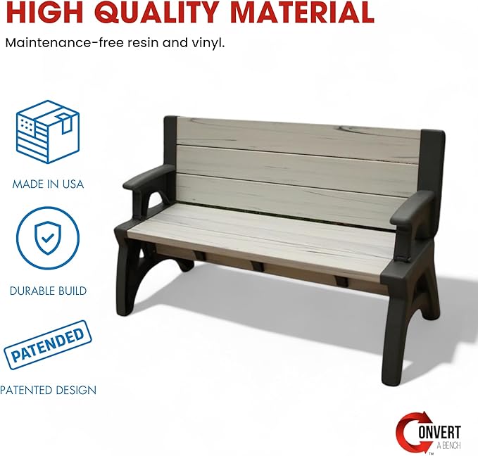 Convert-a-Bench 2-in-1 Outdoor Bench & Picnic Table