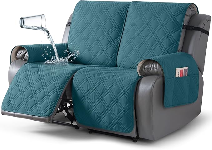 TAOCOCO 100% Waterproof Loveseat Recliner Covers 2 Seater, Split Loveseat Covers