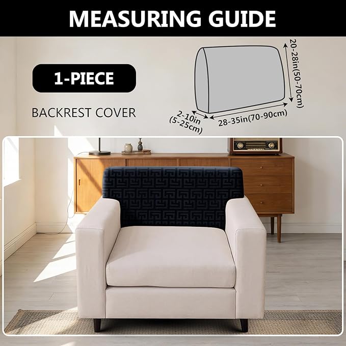 UNBBRRL Stretch Couch Backrest Cushion Cover