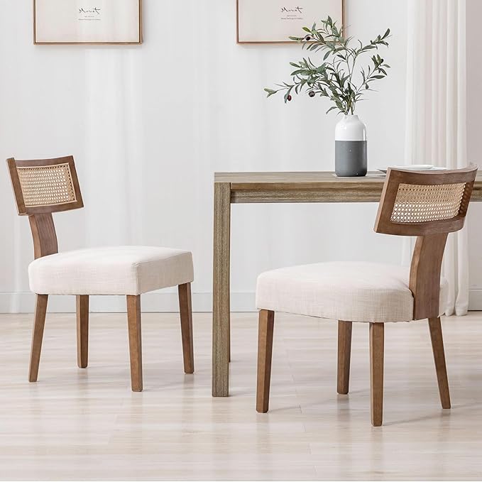 VESCASA Linen Upholstered Dining Chairs