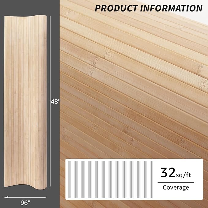 Art3d Natural Bamboo Wall Panel